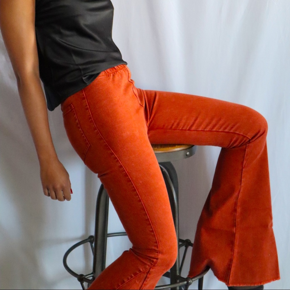 Rust Bell Elastic Bell Bottoms